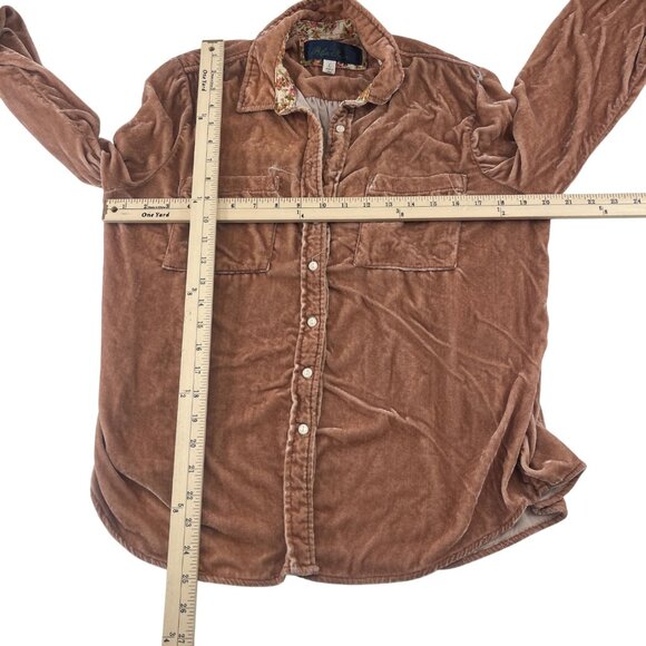 Blue Rain Womens Velvet Long Sleeve Button-Up Shirt Women's size Large - Picture 3 of 5